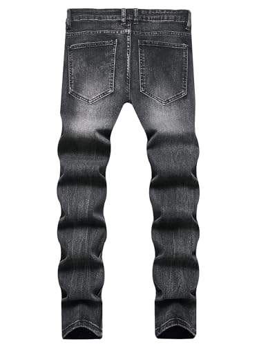 Men's Slim Fit Stretch Jeans Ripped Skinny Distressed Fashion Comfort Flex Waist Pants2