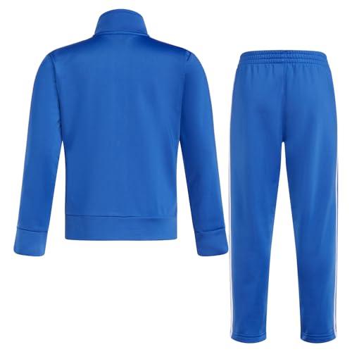 adidas Conjunto de trilha de tricô clássico para meninos de 2 peças, Team Royal Blue, 4