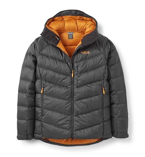 Rab Men's Glaceon Pro Down Jacket - Lightweight Down Coat for Hiking, Climbing, & Mountaineering - Anthracite - X-Large