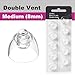 (30 Pcs) Minifit Double Vent Domes for Oticon (8mm) – Compatible Replacement Tips for Oticon Hearing Aids, Premium Universal Domes for Oticon Hearing Aid Supplies