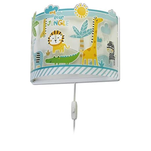 Dalber Lámpara Aplique Pared Infantil My Little Jungle, 60 W, Multicolor