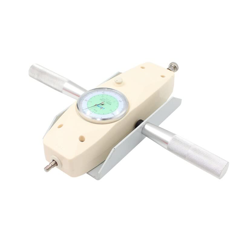 100N Handheld Push Pull Force Gauge with Fixtures - Portable Mechanical Force Meter for Tension and Compression Testing - 10kg Capacity with 0.5N Resolution