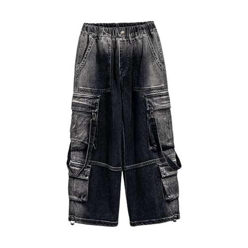SANGTREE Boys' Fashion Cargo Denim Pants, 4-14 Years