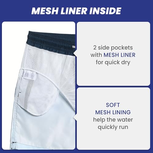 Image of maamgic Mens Slim Fit Swim Shorts Swim Trunks 7 inch Quick Dry Mens Bathing Suits with Mesh Lining