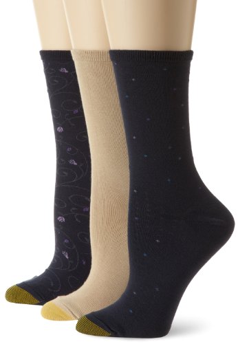 Gold Toe Women's Vining Floral 3 Pack Socks