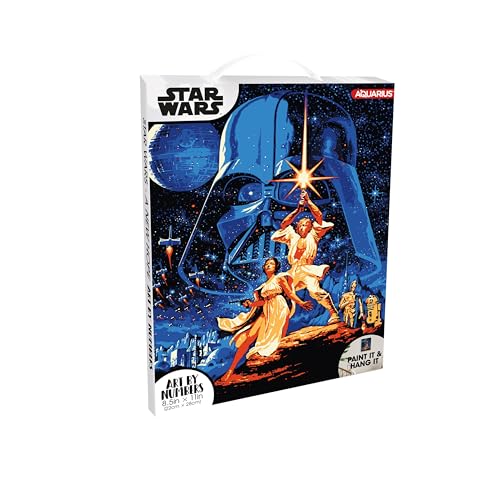 Aquarius Star Wars A New Hope Art by Numbers Mini - 8.5 x 11 in - Star Wars Themed Paint by Number for Adults & Kids - DIY Color by Number Paint Kit for Beginner - Officially Licensed