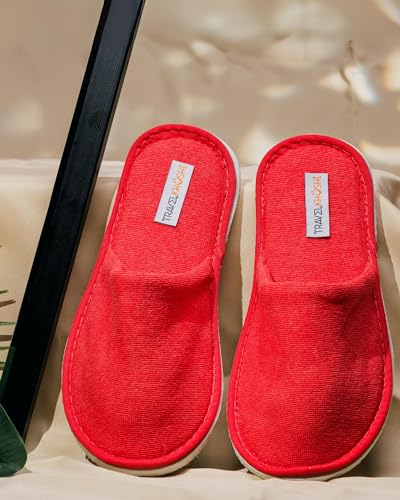 Image of Travelkhushi Unisex House Slippers For Winter & Summer Carpet Slippers for Bedrooms Indoor Home Slipper Comfy Soft Cozy Flip Flops