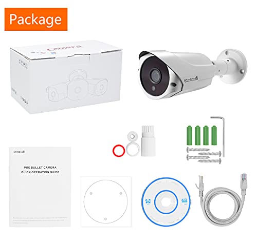 Jidetech 5Mp Poe Outdoor Ip Security Camera, 65Ft Ir Night Vision Motion Detection Ip66 Waterproof #TOP7