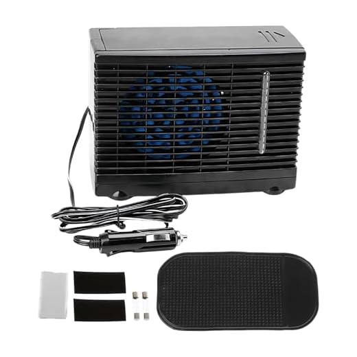 Aire Acondicionado Portátil Para Coche - Enfriador de Aire Portátil para Coche - Diseño Compacto Con Tanque De Agua 12V Para Viajes Desplazamientos Acampada Excursiones
