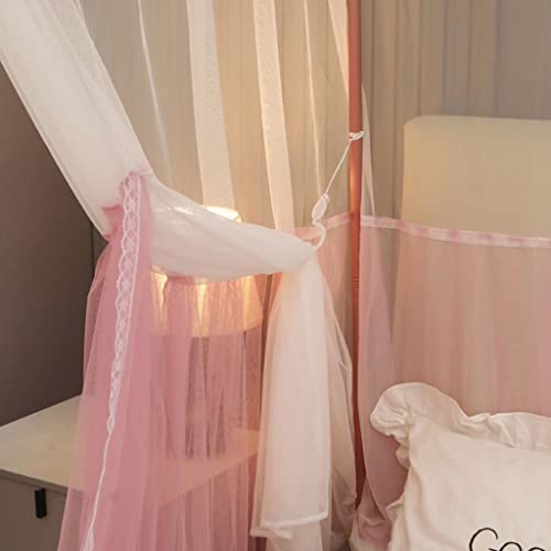 Lit à baldaquin moustiquaire princesse double couche OKUOKA
