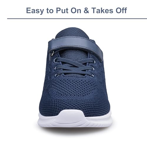 Toddler Shoes Boys Girls Unisex Kids Shoes Running Walking Sports Tennis Fitness Sneakers Navy Blue Big Kid Size 2