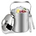 Produktbild Tuevob 1.3 L Eiseimer Eiswürfelbehälter Edelstahl Eiseimer Eisbehälter mit Zange und Deckel für Eiswürfel u. Früchte ideal für Party u. Hochzeit - Eiskübel, Eiseimer Ice Bucket EIS Behälter