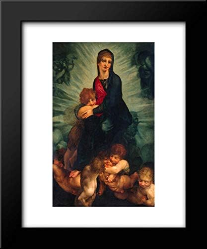 Madonna And Child With Putti 15x18 Framed Art Print by Rosso Fiorentino