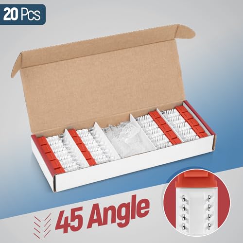 Image of Everest 45 Degree RJ45 Cat6 Keystone Jacks Slim Profile 20-Pack Orange | Compatible with 45 Angled Speed Termination Tool - 45Term (B0BL3GS7ZY)