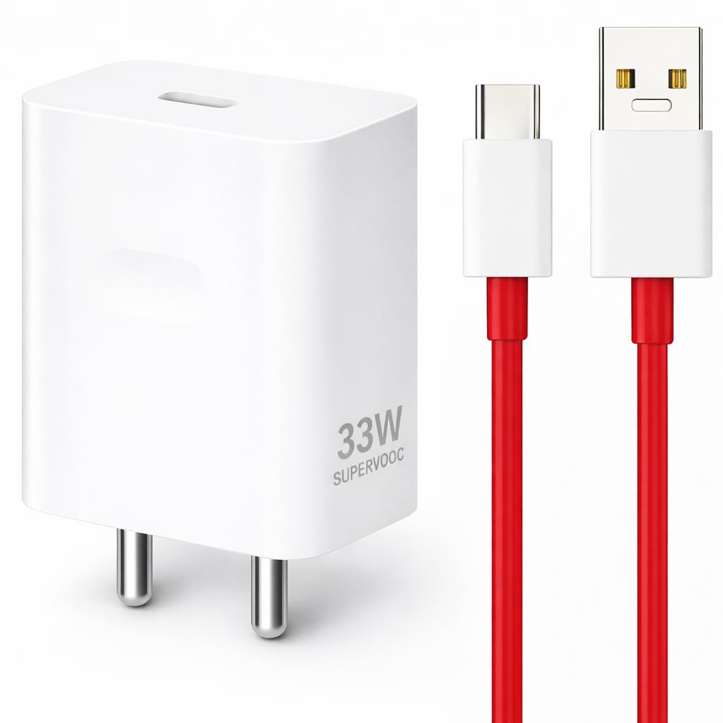 33W Supervooc Charger with Cable | USB-A Power Adapter | Fast Charging for OnePlus, Realme, Oppo | Compact & Travel-Friendly | Smart Protection, White-image-36