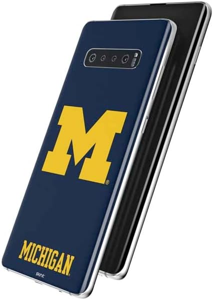 Skinit Decal Phone Skin Compatible with Samsung Galaxy S10 Plus - Officially Licensed College Michigan M Logo Design