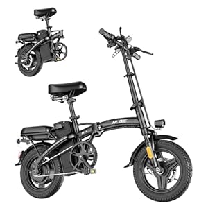Folding Electric Bike for Adults, 500W Peak Motor, Up to 23 MPH, 14” Foldable Ebike with 48V 12Ah Battery, 35 Miles PAS Range, Mini Electric Bicycle for Adults & Teens