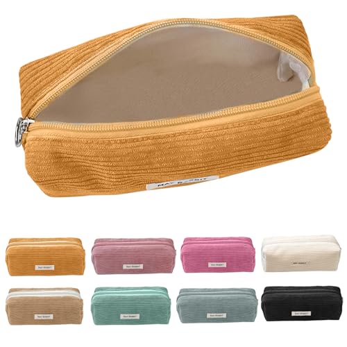 Electri-HQ Pencil Case, Astuccio Scuola,Astuccio in Tessuto a Coste Portatile, Velluto a Coste, con Grande Capacità, con Pratica Chiusura Lampo, per Scuola, Casa e Ufficio, Leggero (giallo) Electri-HQ Pencil Case, Astuccio Scuola,Astuccio in Tessuto a Coste Portatile, Velluto a Coste, con Grande Capacità, con Pratica Chiusura Lampo, per Scuola, Casa e Ufficio, Leggero (giallo)