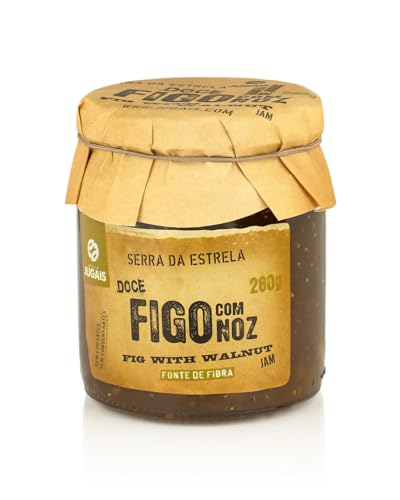 Feigen-Walnuss-Marmelade – Glas 280 g – Süßer Geschmack und knusprige Textur – Ideal für Desserts und Frühstück – Ohne Farbstoffe und Konservierungsstoffe – Gourmetprodukt portugiesischer Herkunft