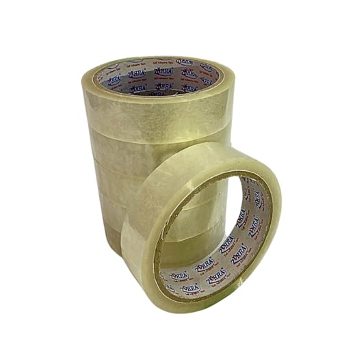 Image of ZOHRA 144 Cello Tape | 1 Inch (24mm x 65m), Transparent | pack of 144 rolls | Multipurpose Adhesive Tape for Office, Home, and Craft Projects (144)