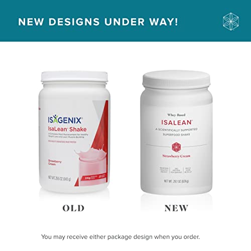 Isagenix Isalean Shake - Complete Superfood Meal Replacement Drink Mix For Maintaining Healthy Weight And Lean Muscle Growth - 826 Grams - 14 Meal Canister (Strawberry Cream Flavor) #TOP6
