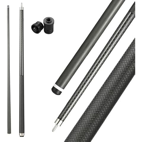 CROWN ME Carbon Fiber Pool Cue Stick 12.5mm Tip Billiard Carbon Fiber cue Cover