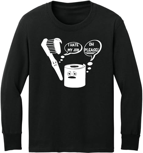 Image of I Hate My Job Toothbrush Toilet Paper Funny Top Toothbrush Toilet Paper Humor Graphic Cotton Tee Adult Youth Tall Men Women