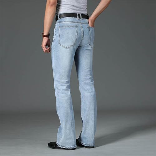 Men's Bell Bottom Jeans Slim Fit Vintage Flared Denim Pants Regular Baggy Wide Leg Rise Slim Leg Jeans4