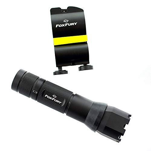 Foxfury Sideslide C-Clamp Side Mounted Helmet Light, Fire And Impact Resistant, Waterproof, 200 Lumens, Black #TOP1