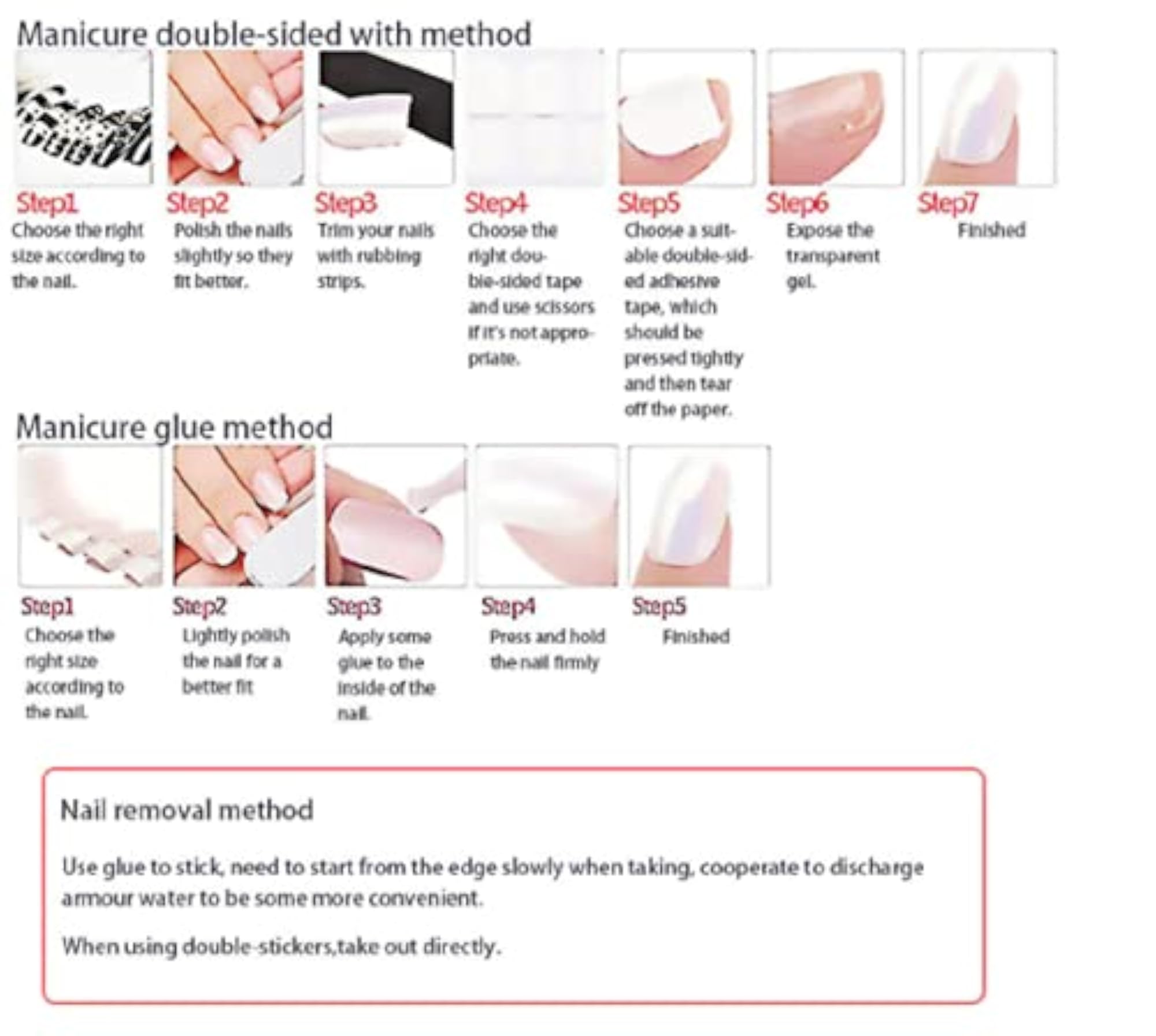 24pcs High Gloss UV Gel Finish Square Tip Fake Nails Set