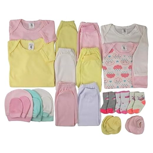 Kit 21 Pçs Maternidade Roupa De Bebê Menina E Menino (Rosa-MENINA, M)