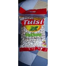 Tulsi Makhana Fox Nut/Popped Lotus Seed, Plain Raw Uncooked, 3.5oz 100g, All Natural, Vegan, No Colors, Gluten Friendly, NON-GMO, Indian Origin