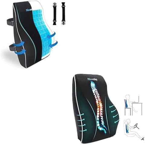Lumbar Support Pillow for Office Chair Car,Gel Lumbar Support Pillow for Office Chair Car Cover