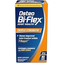 Osteo Bi-Flex Triple Strength Glucosamine Chondroitin Supplement, Improve Joint Function, Strength, Flexibility, Mobility 80 Coated Tablets
