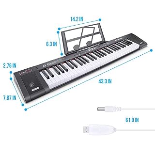 Clavier Piano Numérique Portable Clavier Électronique Clavier Musical avec 61 Touches et Pupitre,200 Rythmes 200 Tons et… - Les Beatles, Paul McCartney, John Lennon, RIngo Starr, George Harrison Clavier Piano Numérique Portable Clavier Électronique Clavier Musical avec 61 Touches et Pupitre,200 Rythmes 200 Tons et… – Image 6