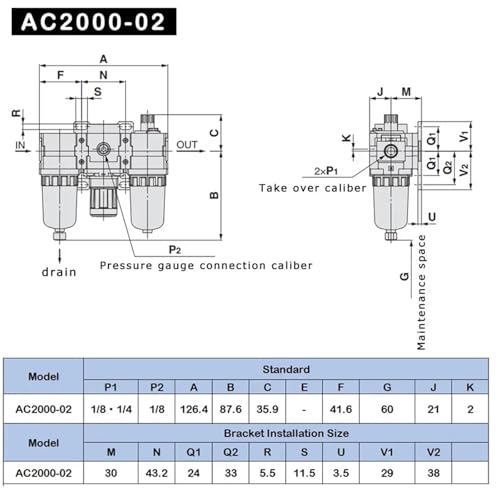 Source d'air régulateur AC4000-04D pour un atelier de bricolage sain