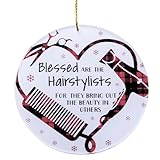Christmas Ornament Gifts for Coworkers & Hairdresser Retirement - Salon Decor for Mom & Son