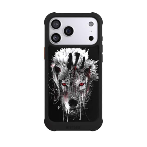 Coque antichoc iPhone 17 Pro Max compatible MagSafe NIVOmax Loup Noir