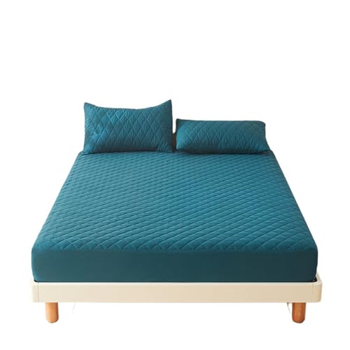 Protège-matelas 100x200x30cm vert foncé imperméable et doux - 2