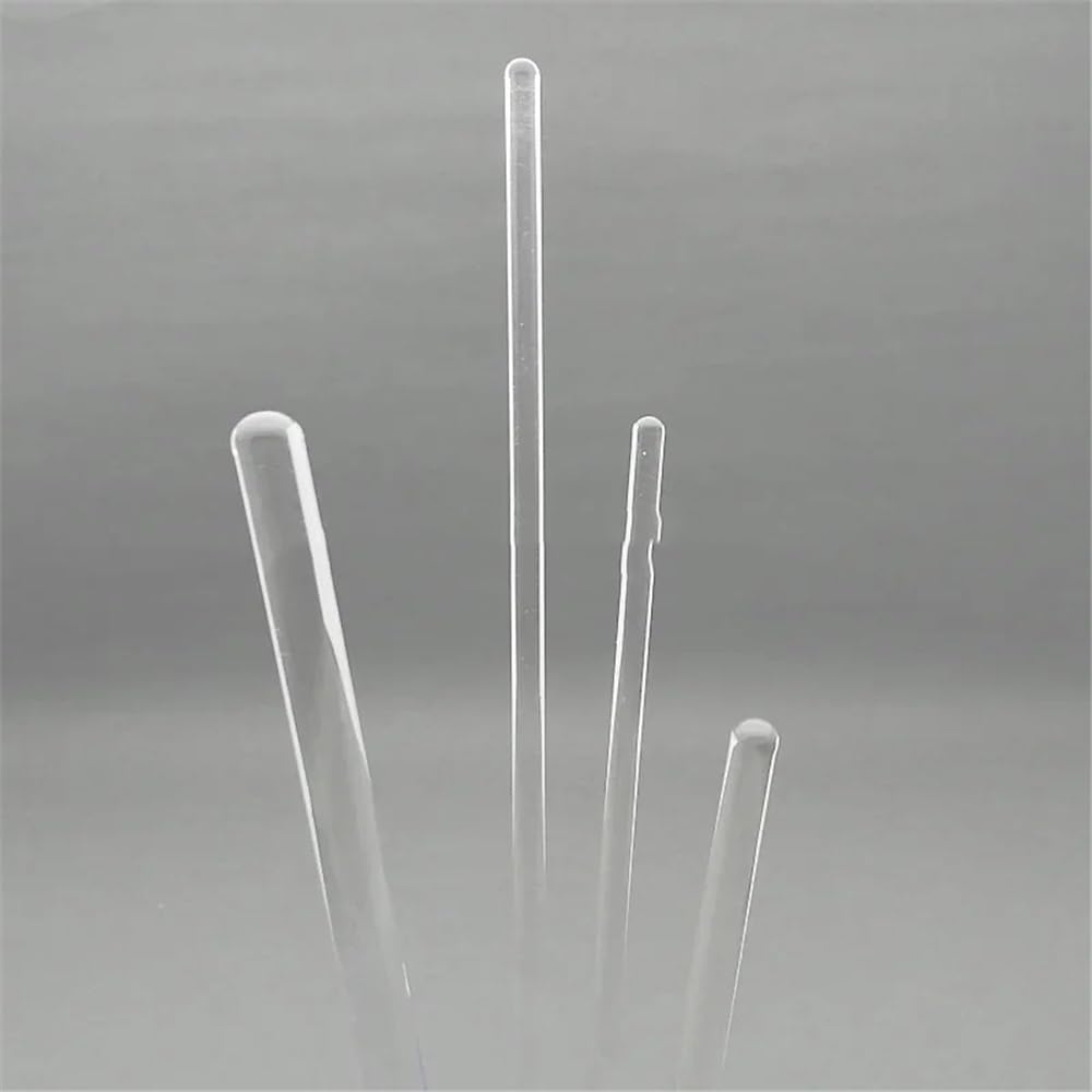Barra desviadora de vidrio transparente de 4 mm a 12 mm, 6 o 12 unidades, for agitación de vidrio de laboratorio(10x400mm 6pcs)