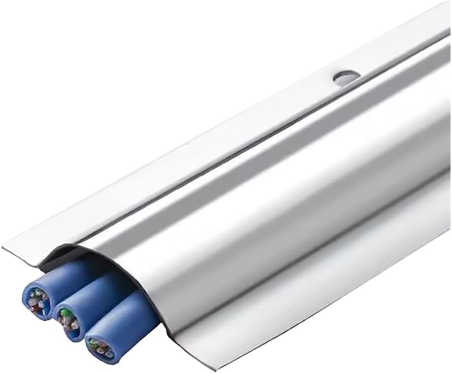 Cable Raceway Cord Cover Wire Hider Wall Management Kit, Stainless Steel Floor Wire Organizer with Screws for Home/School/Factory/Office(No.3)