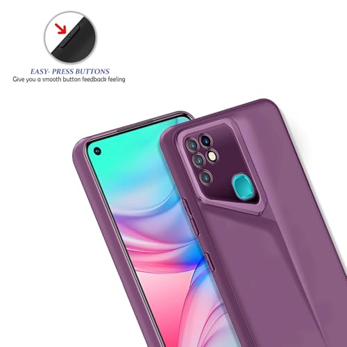 Image of Amazon Brand - Solimo Ultra-Thin Blade Runner Series Matte Finished Camera Protection Soft Back Cover for Infinix Hot 10 - Purple