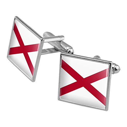 Set de Mancuernas con Bandera de Alabama Plata o Oro