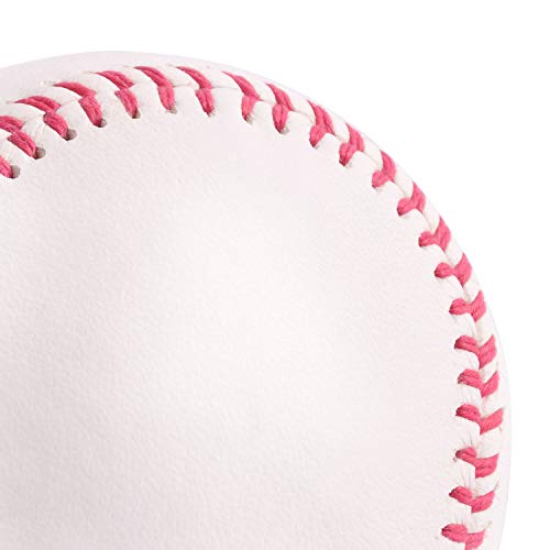 DRM Leather Baseball Balls Standard Size Official Softball Ball Rounders Ball Little League Competition Grade Youth Baseballs, Markable,Pack of 12 (Leather)