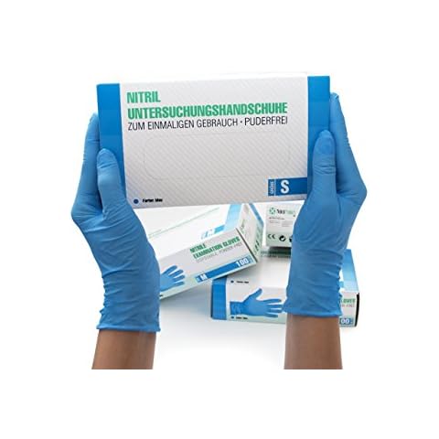 Nitrilhandschuhe 1000 Stück 10 Boxen Einweghandschuhe, Einmalhandschuhe, Untersuchungshandschuhe, Nitril Handschuhe Cover