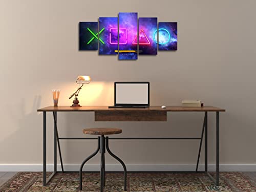 Biufo Gamer Room Pictures Canvas Wall Art Game Decor Game Symbol Print Paintings For Kids Boys Bedroom Decoration (Small, Multi F) #TOP2