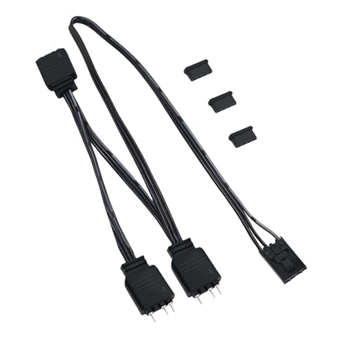 XINGLIDA Cable de iluminación de 4 pines a 5 V y 3 pines para ventilador HDLL120, adaptador de luz, fácil conexión de ventiladores a placa base, cable divisor Argb