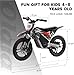 OLALA 36V Electric Dirt Bike for Kids Aged 4-8, Brushless 350W Racing Grade Electric Motorcycle, Up to 18.6MPH & 3 Speed Settings, Dual Disc Brakes, 14'' Off-Road Knobby Tires, Black