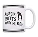 Australian Shepherd Mug Aussie Butts Make Me Nuts Funny Australian Shepherd Lover Gift Coffee Mug Tea Cup White