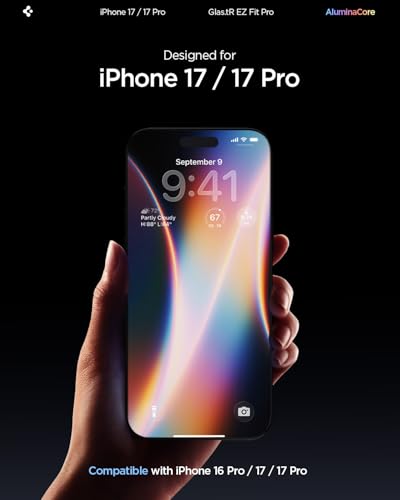 Image of Spigen EZ Fit Pro Tempered Glass Screen Protector Guard for iPhone 17 /17 Pro / 16 Pro [2 Pack]